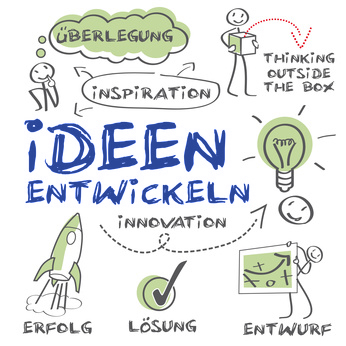 Ideen entwickeln, Innovativ, Lösung, grün